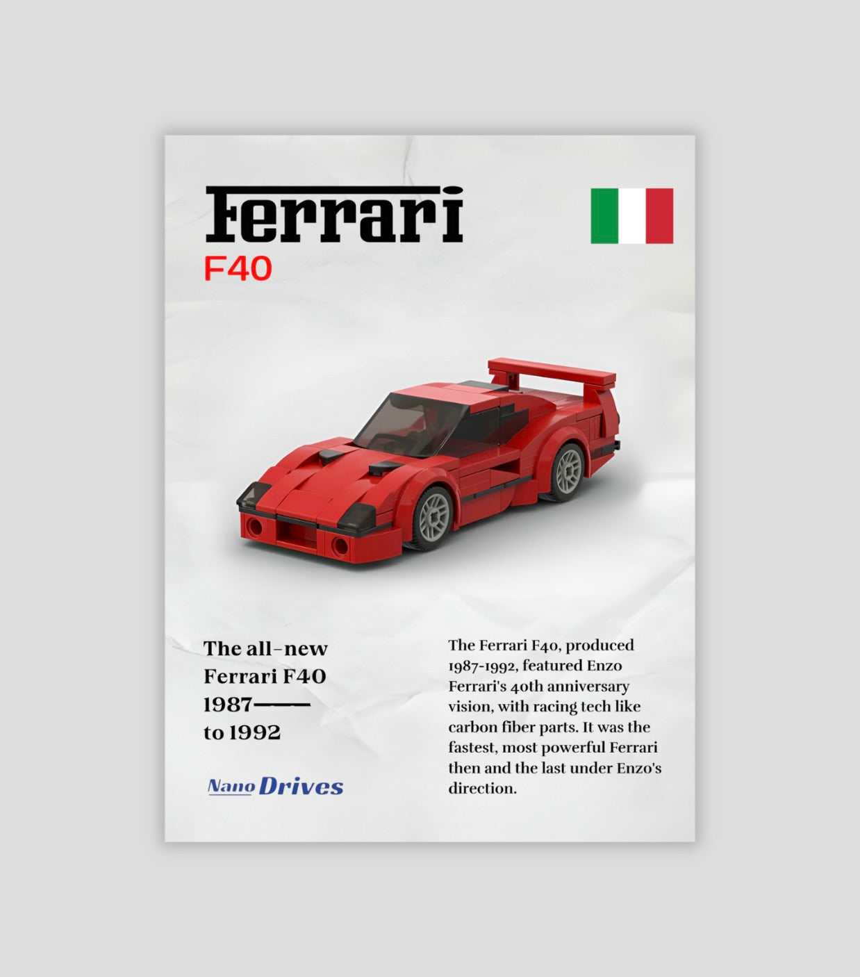 Ferrari F40 | Digital Poster